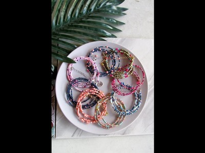 My new wrap bracelets with seed beads