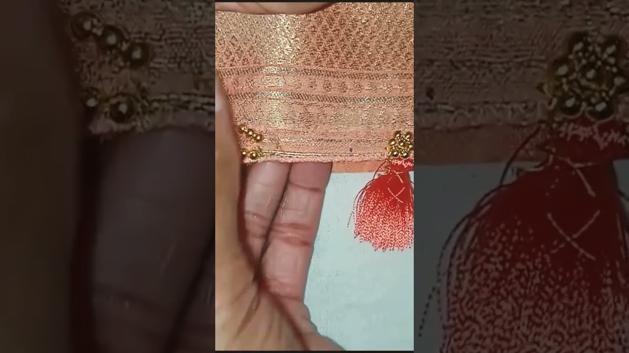 Saree tassel with beads |saree kuchu making