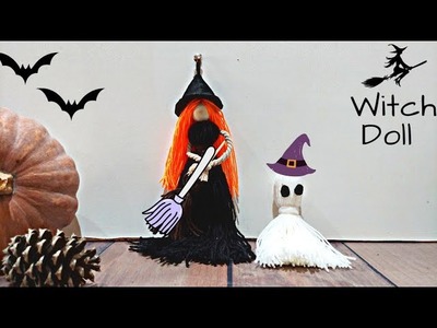 Tutorial Halloween  witch doll with yarn????‍♀️  | DIY Halloween decorations