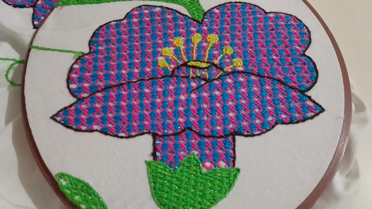 Como bordar flores ???? grandes.  How  to embroider big flowers