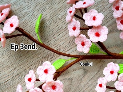 Crochet flower ❤️Easy 5-petal crochet flowers. Beginners can also knit. Ep3 end. Assembling flowers
