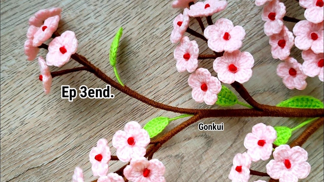 Crochet flower ❤️Easy 5-petal crochet flowers. Beginners can also knit. Ep3 end. Assembling flowers