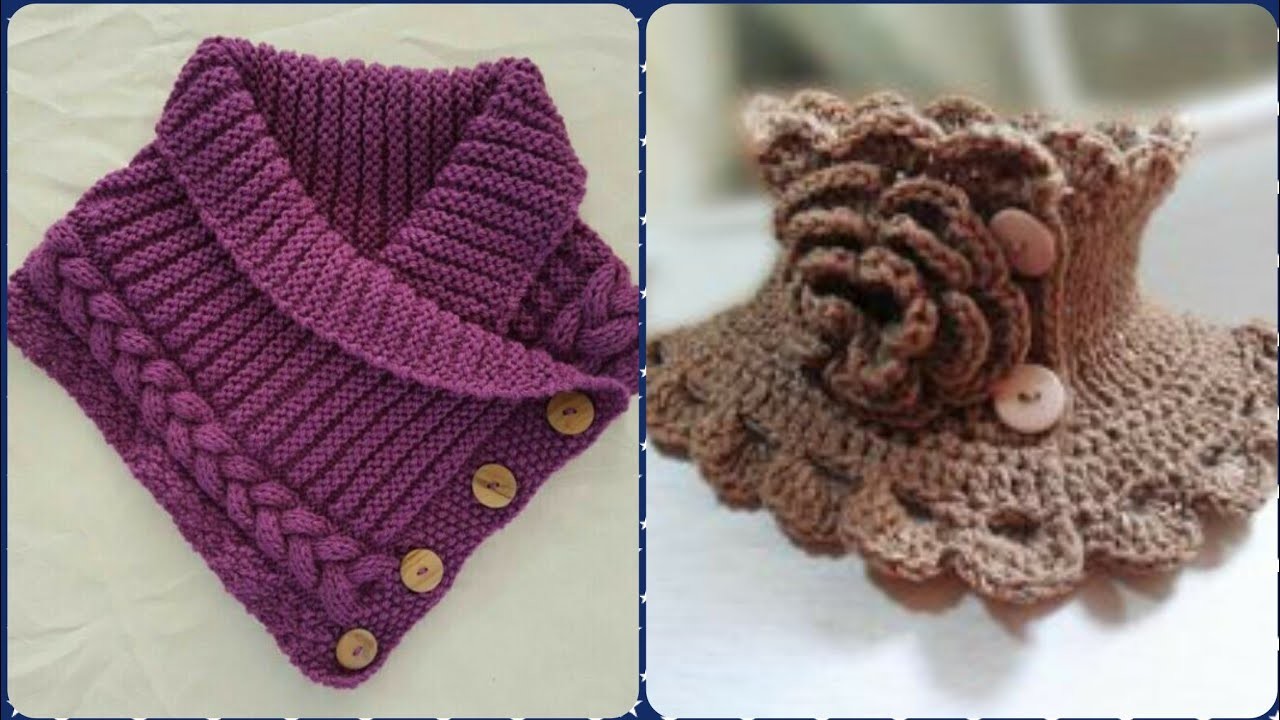 Latest and trendy crochet neck warmer ideas and designs for girls in winter season