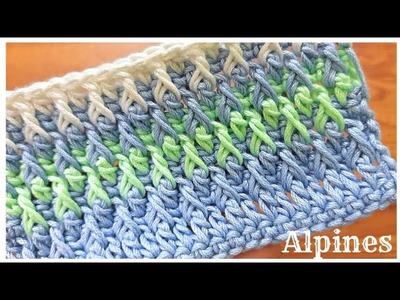 @sara1111 |crochet Interlocking Alpine stitch , unique pattern for scarf. blanket.bed cover