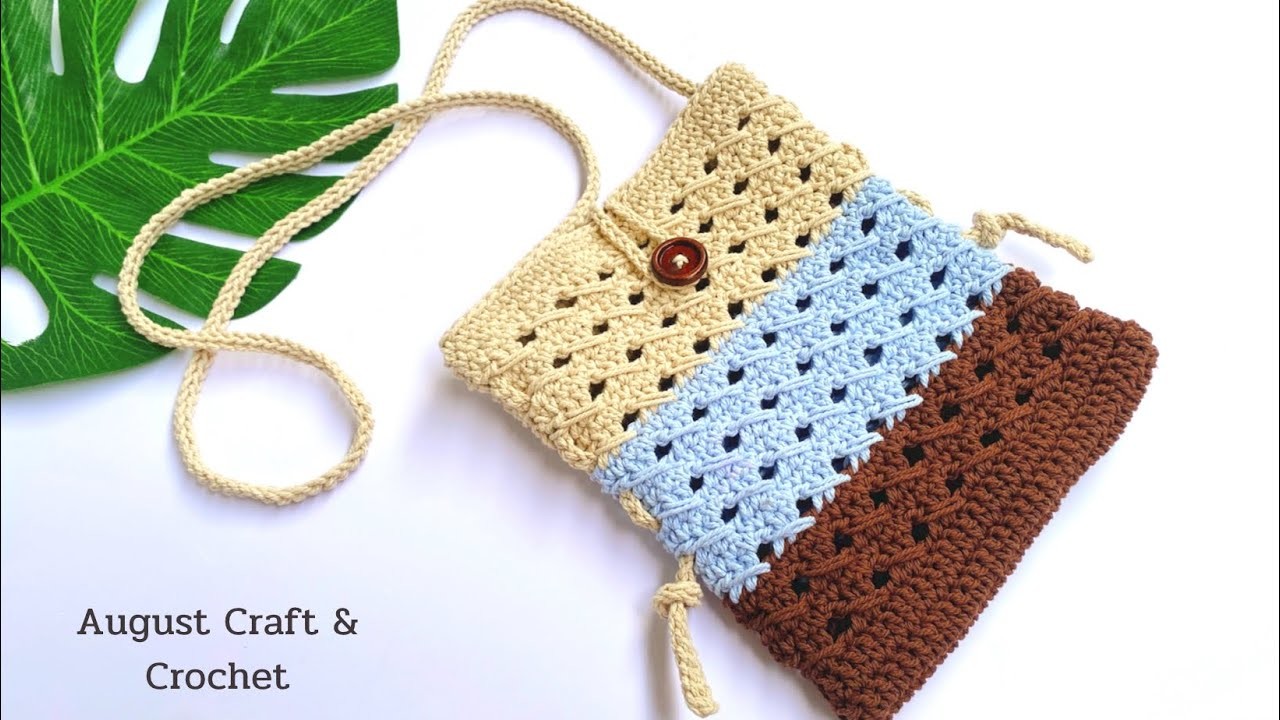 ✅???? Simple Crochet Cross Bag | Super Easy DIY Crochet Crossbody Bag Step by Step.