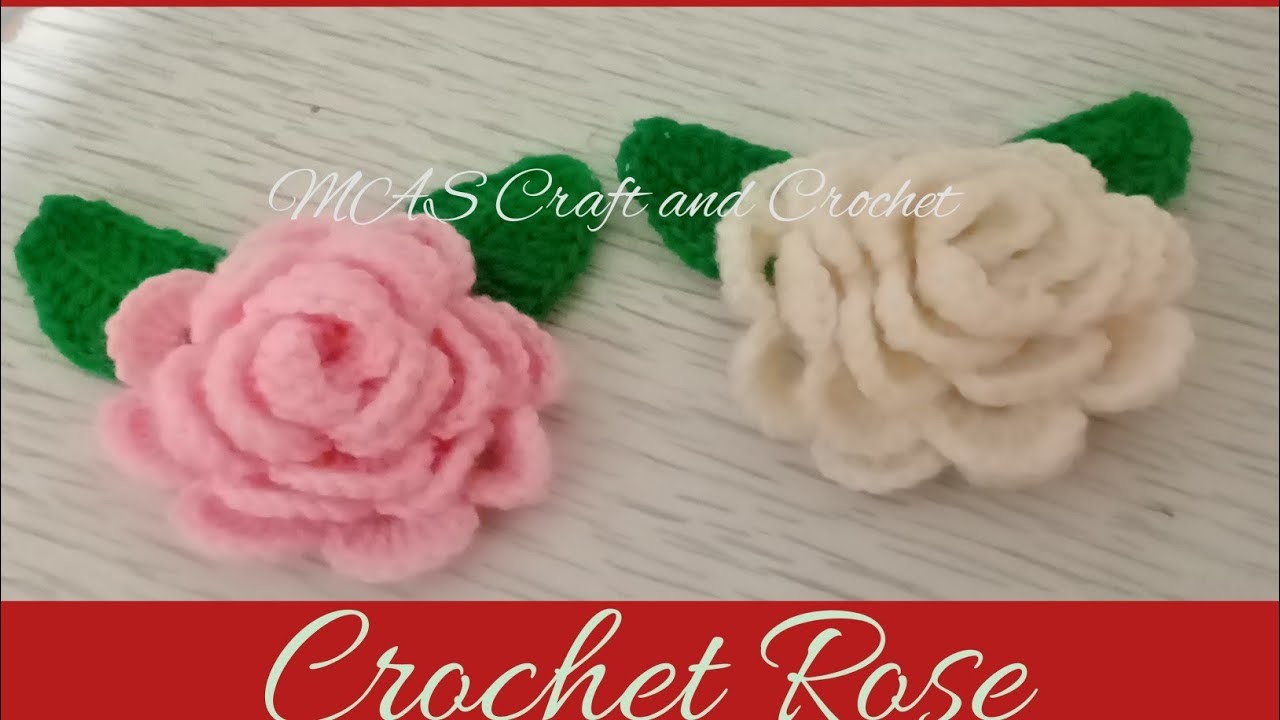 How to Crochet Rose Flower for beginners.How to with Simple Crochet flower.#ideas #Crafrs #diy