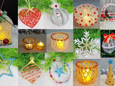 14 Easy Christmas Decoration idea made with Glue stick | DIY Affordable Christmas craft idea????188