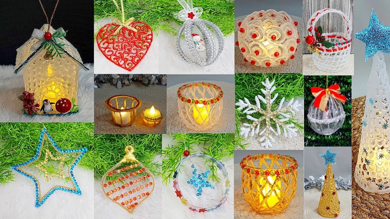 14 Easy Christmas Decoration idea made with Glue stick | DIY Affordable Christmas craft idea????188