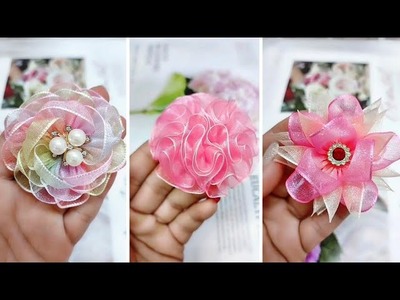 D.I.Y Satin Ribbon Flower | How to Make Super Simple Craft Satin Ribbon Flower