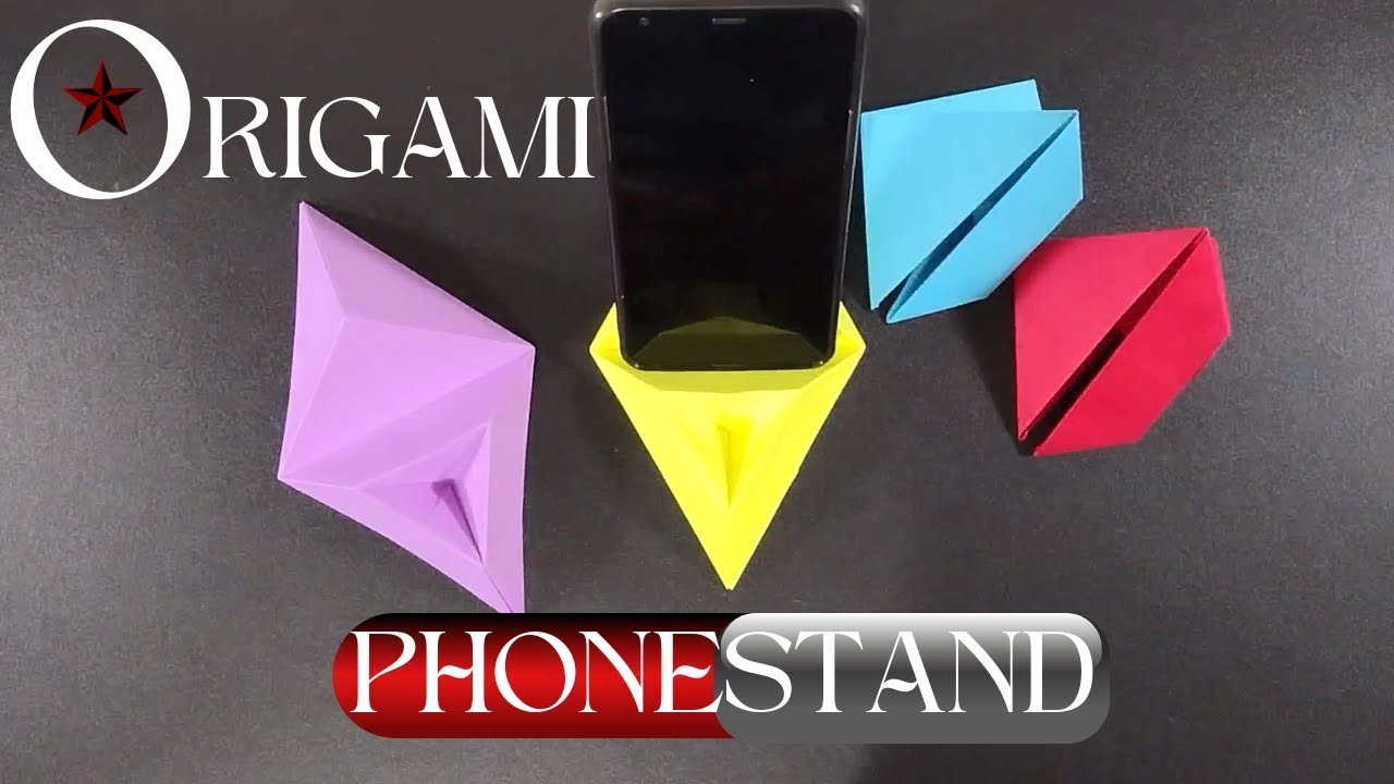 Origami tutorial | How to make a Phone stand.Holder from paper
