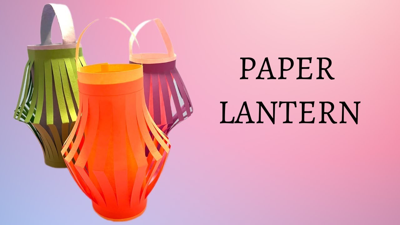 Paper lantern DIY- how to make an easy origami paper lantern for Halloween