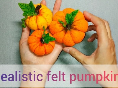 Simple tutorial how to make realistic felt pumpkin. DIY halloween decorations ????  Stylish home decor