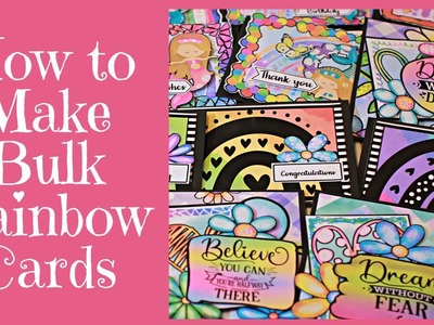 DIY Card Making Tutorial - Bulk Rainbow Cards in Just 30 Minutes!