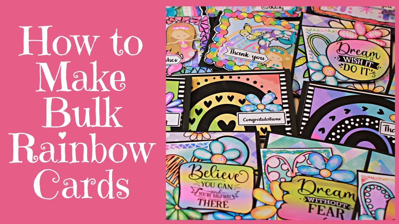 DIY Card Making Tutorial - Bulk Rainbow Cards in Just 30 Minutes!