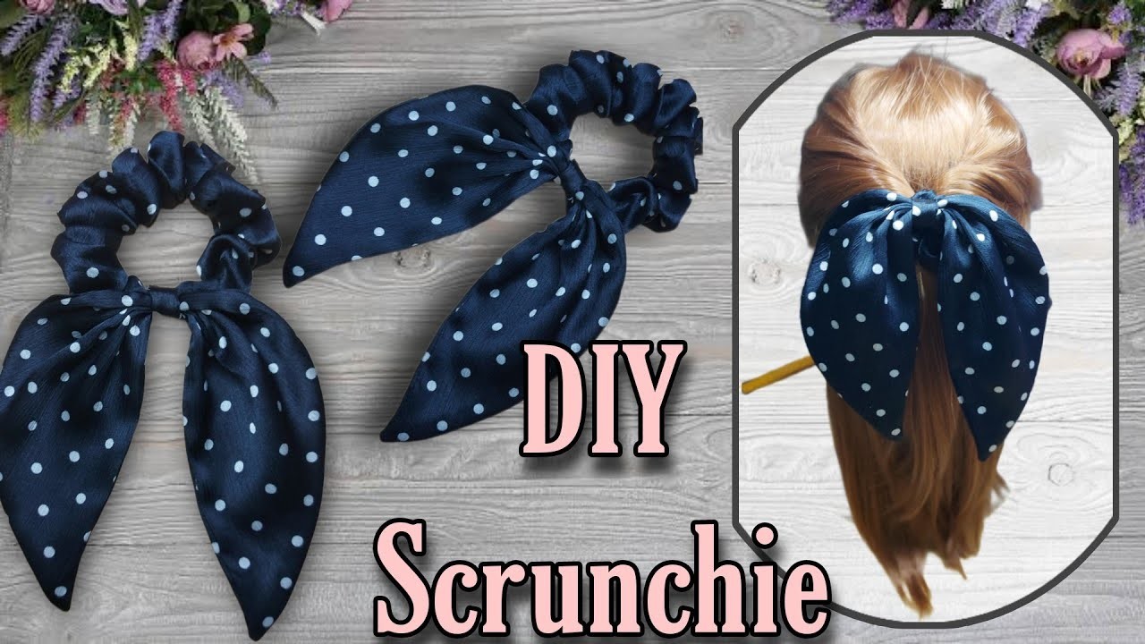 DIY EASY BOW. Scarf scrunchie. How to make a scrunchie|Easy Tutorial ????#60