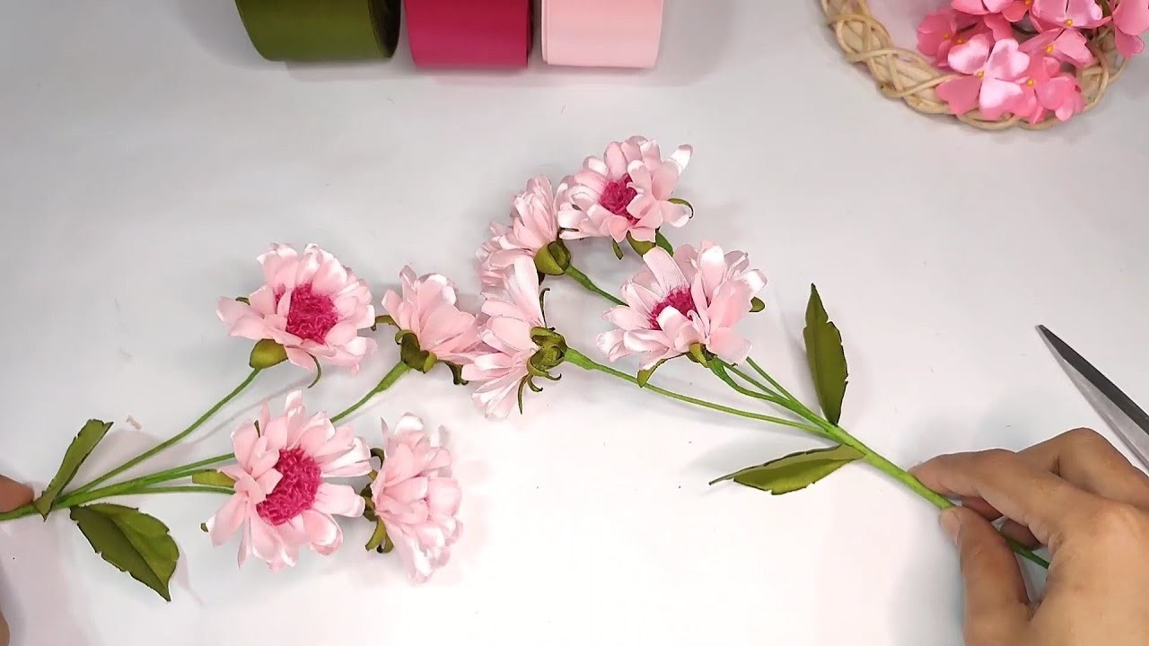 DIY|HOW TO MAKE SATIN RIBBON FLOWER ???? EASY TUTORIAL