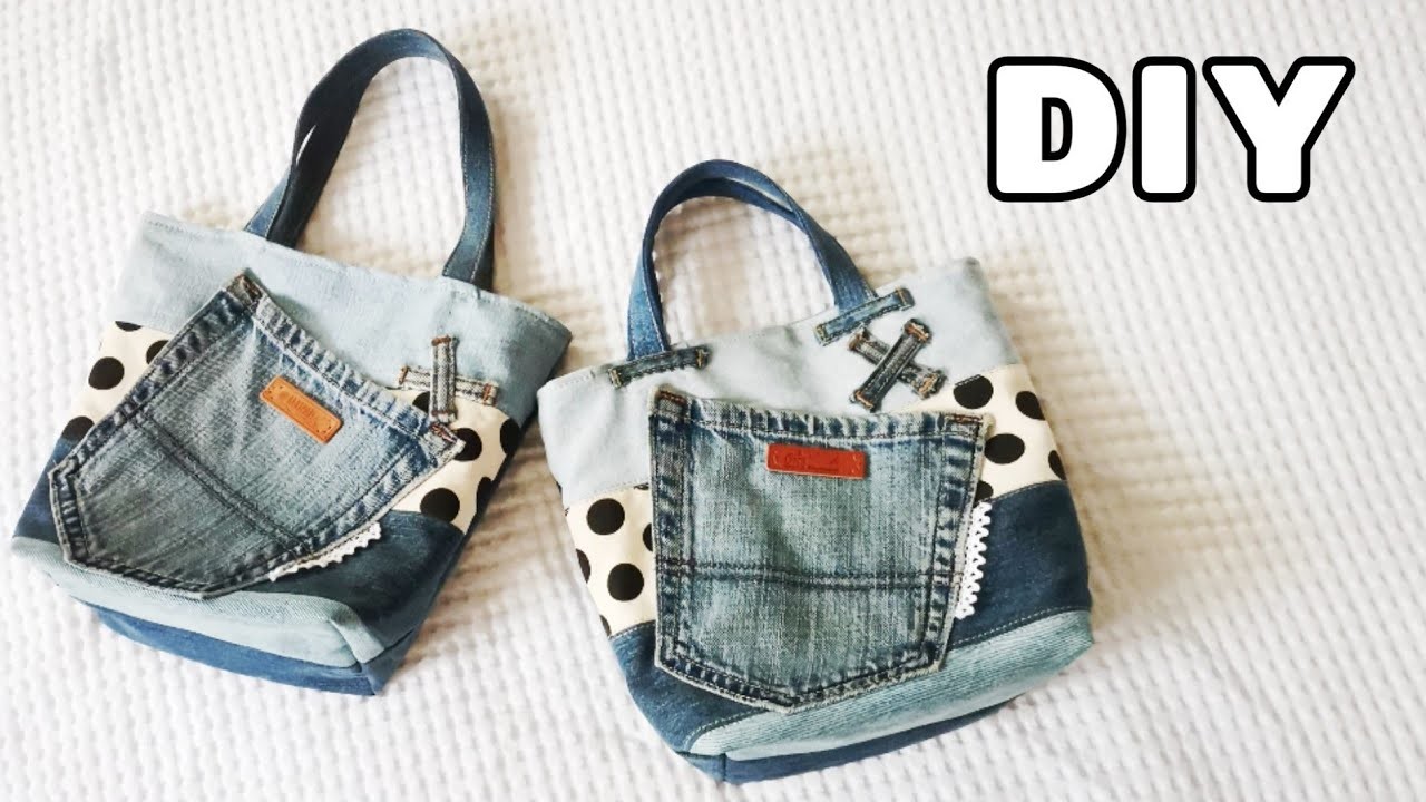 DIY Old Jeans Recycle Tote​ Bag | Tutorial