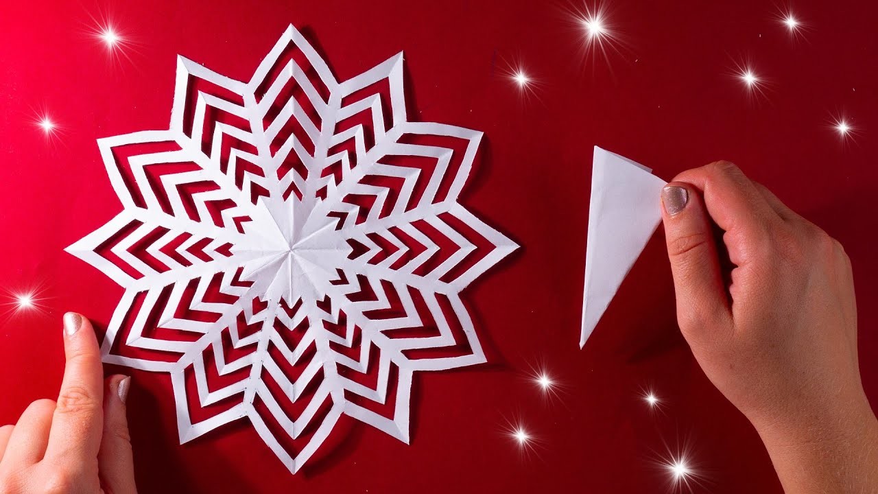 How to make a paper snowflake star [Paper craft tutorial]