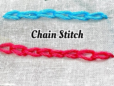 How to put chain stitch embroidery