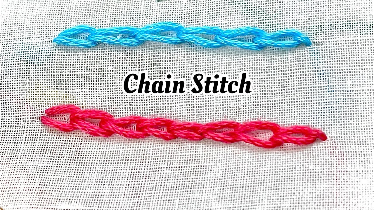 How to put chain stitch embroidery