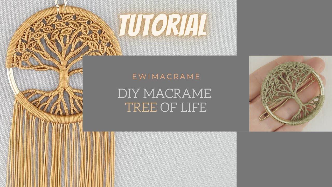 Micro macrame Tree of Life, DIY tutorial