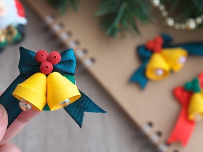 【シール】紙で作るクリスマスベルの作り方 -  DIY How to make paper Christmas bell stickers. Tutorial