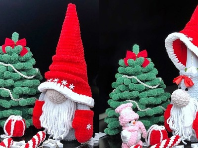 Champagne cover in the form of a New Year's Gnome crochet ????. Part 1. Video tutorial