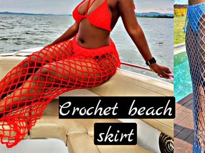 Crochet Beach Skirt. crochet mesh skirt
