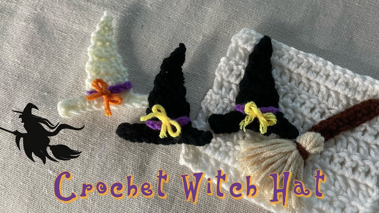 Crochet Witch Hat | Applique | Halloween????
