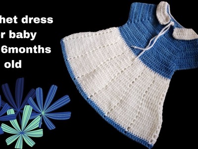 How to crochet baby dress, 3 to 6 months old. crochet easy dress