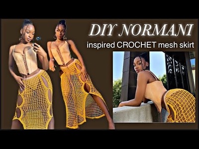 NORMANI inspired crochet skirt | crochet mesh skirt | crochet beach cover up