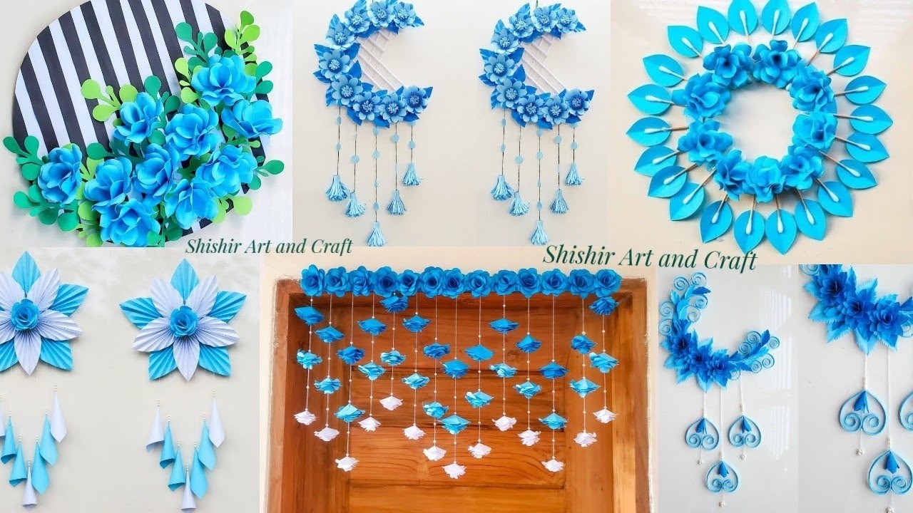 6 best wall hanging craft ideas | beautiful wallmate with paper | paper craft wall hanging ideas