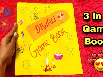 DIY Homemade Diwali Game Book. DIY 3 in 1 Games