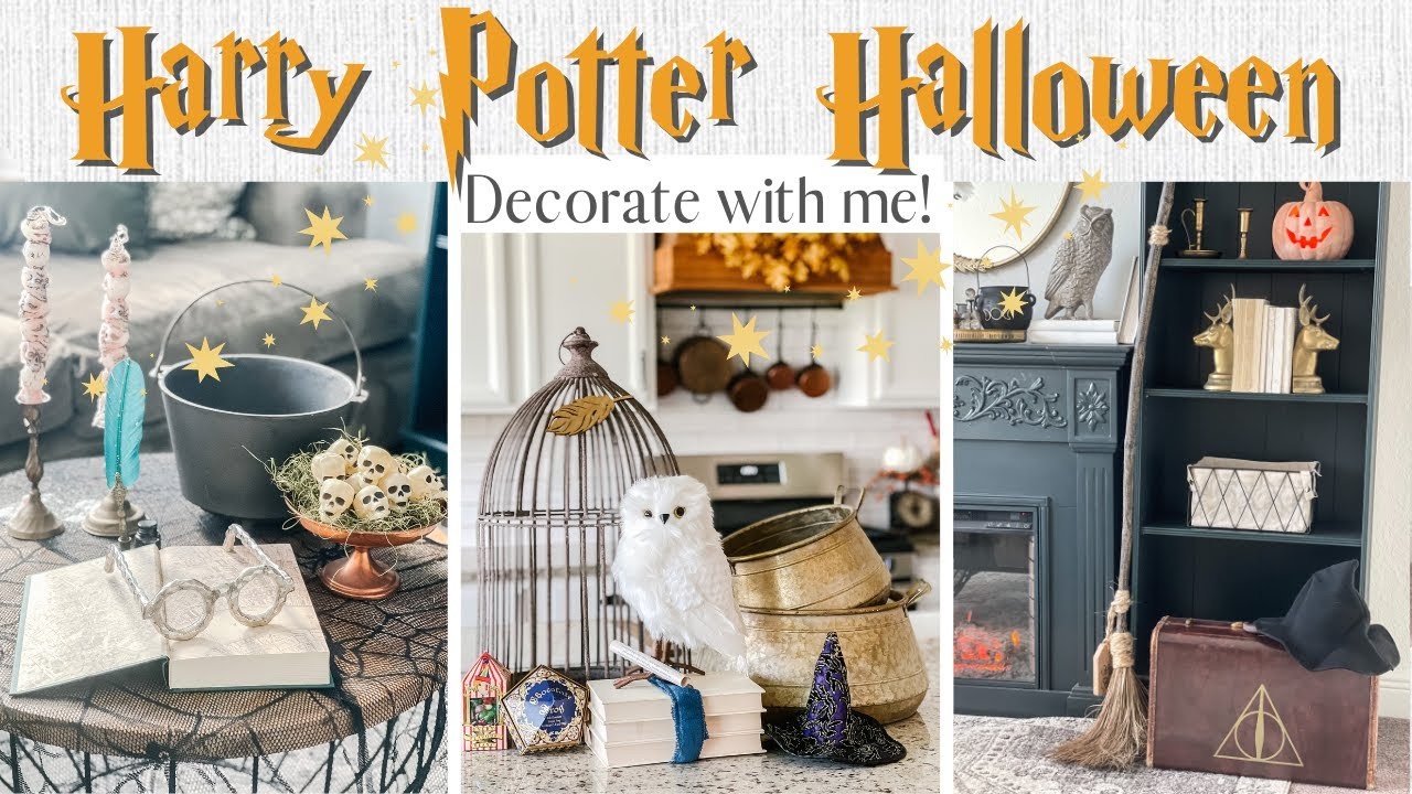 HALLOWEEN 2022 DECORATE WITH ME | HARRY POTTER INSPIRED DECOR | DIY HARRY POTTER DECOR
