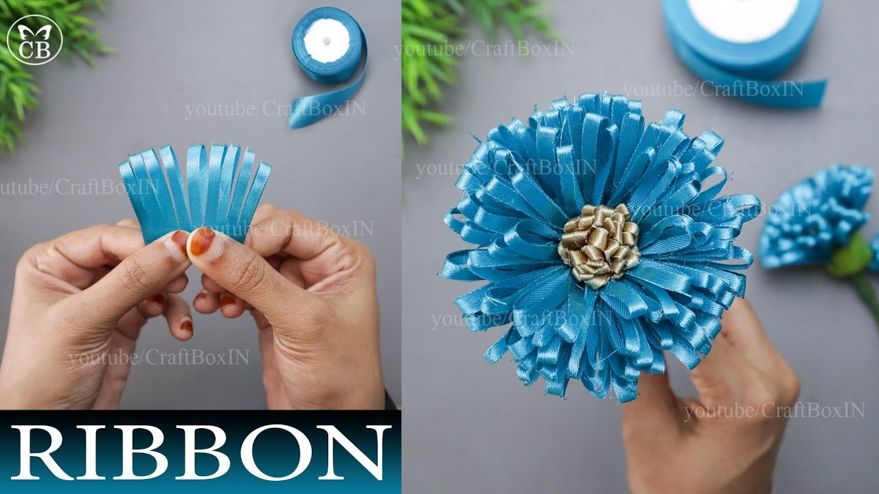 Most Easiest Flower????Everyone Can Do It???? Easy Ribbon Hack! Try It Yourself.