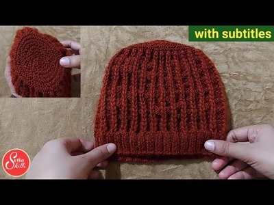 Woolen cap design.cap knitting design.gents topi design.woolen cap for men.gents cap design.beanie