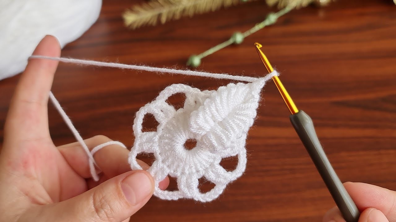 Wow!. ???? Amazing!.  Super Easy Crochet Tunisian Knitting Flower  Motif - Tığ İşi Şahane Motif Örgü. 