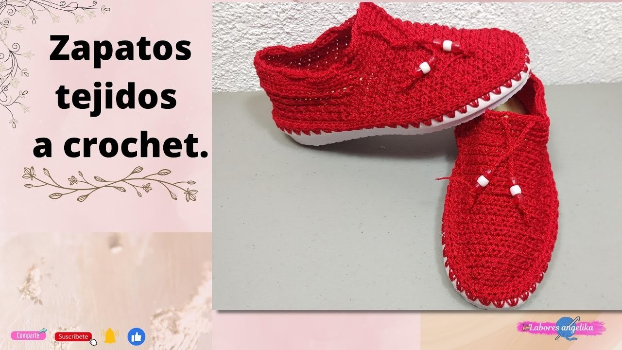 Zapatos tejidos a crochet #crochet #tutorial #facil
