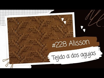 #228 - TEJIDO A DOS AGUJAS. knitting patterns. Alisson Aldave