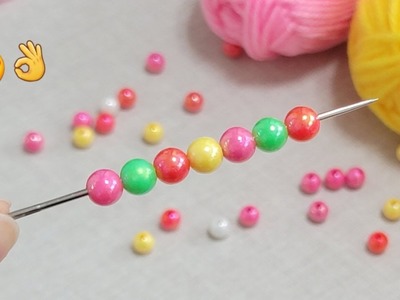 Amazing!! You'll love this super idea made of colorful beads and yarn. DIY Gift craft idea