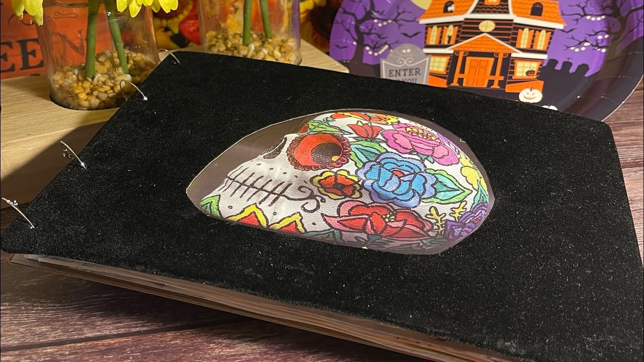ASMR | DIY Mexico Halloween travel scrapbook
