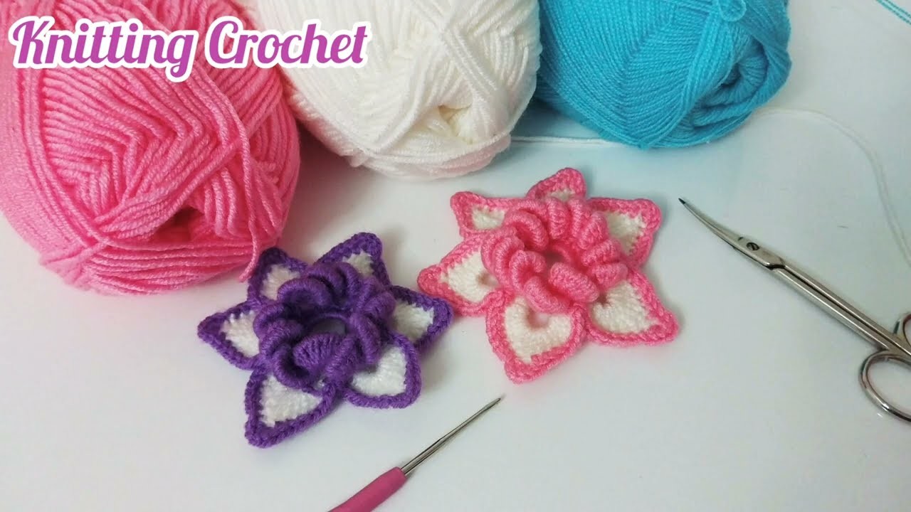 Bridal Crown Knitted Flower Pattern. #knitting #crochet