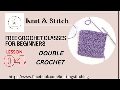 How to do double crochet stitches                           Class:04 KnitNstitch [Knitting life]
