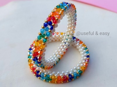 Jewelry Making.Bangles Making At Home.Beads Jewelry Making. Useful & Easy