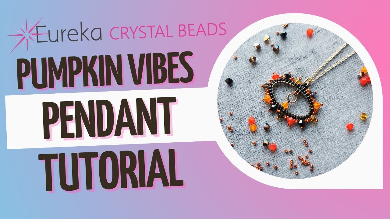 Learn how to make the lovely fall themed Pumpkin Vibes Pendant in this DIY beaded jewelry tutorial ????