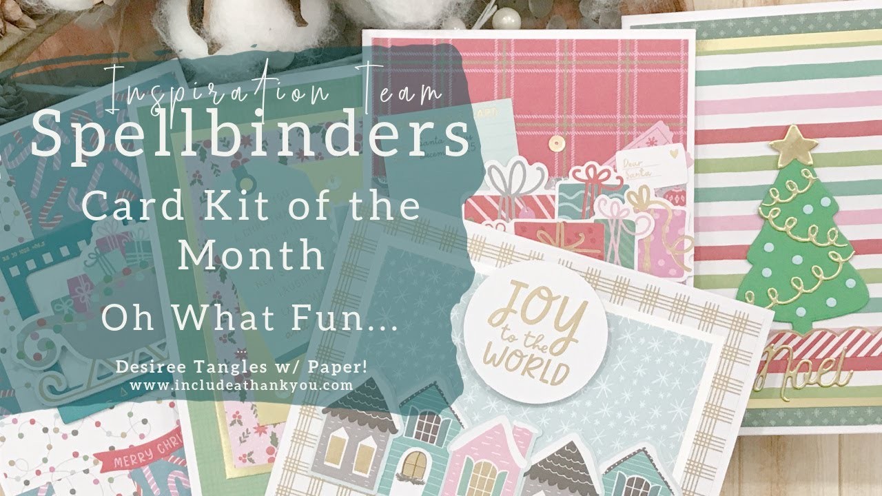 10 Cards - 1 Kit + Reveal | Spellbinders Card Kit of the Month | Oh What Fun! (Card Making Tutorial)