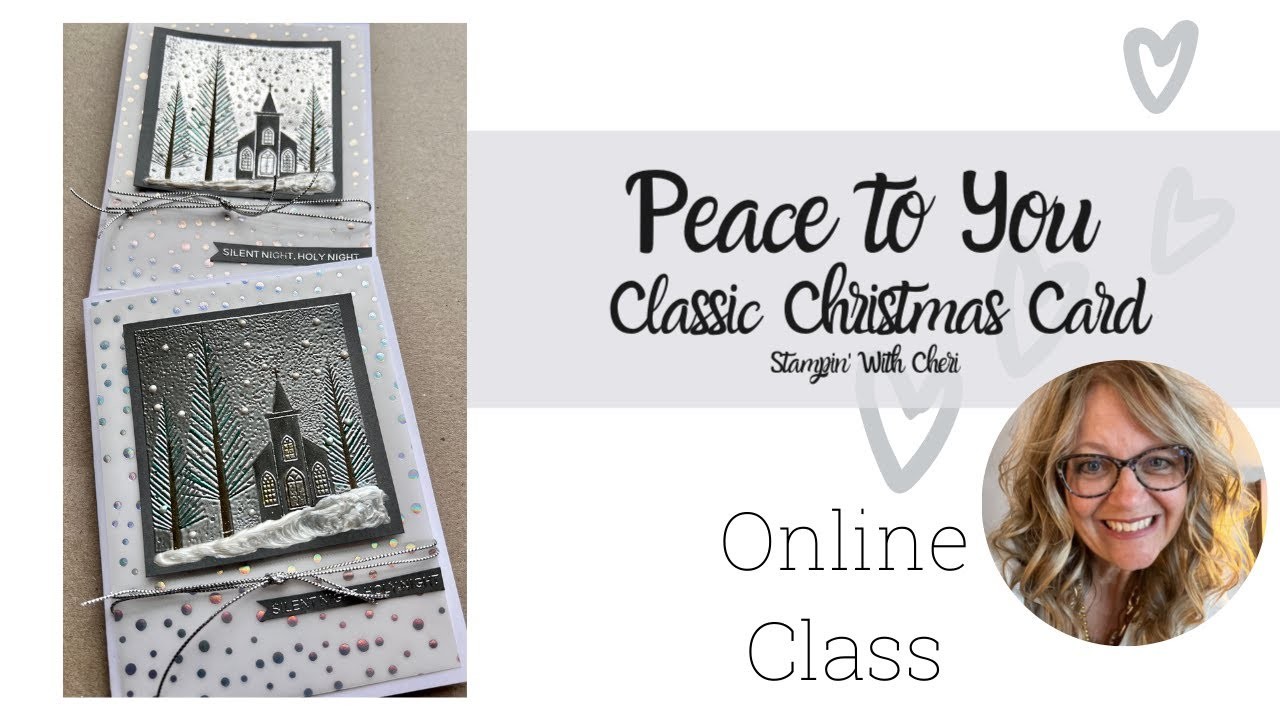 Classic Christmas Card: Snowy Church With Pearlized Effects Stampin Up!
