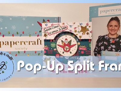 Popup Split Frame Card | Papercraft Society Box 37 |Designed by  @MixedUpCraft