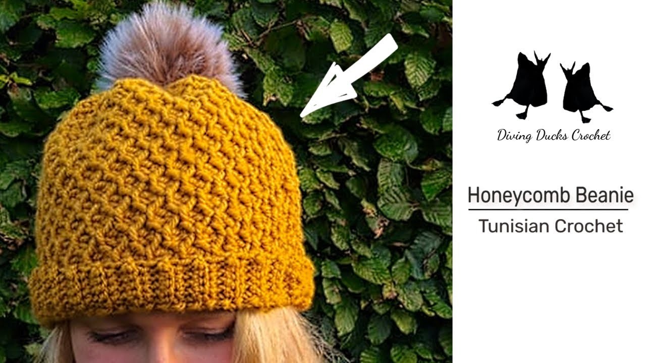 WAUW! Try This Pattern: Honeycomb TUNISIAN Crochet Beanie