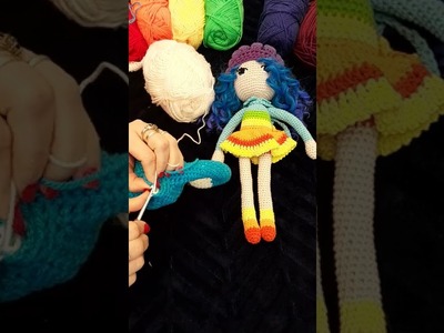 Amigurumi Doll Tutorial, Rainbow Chakra Doll Part 3. #crochettutorial #learncrochet #ragdoll